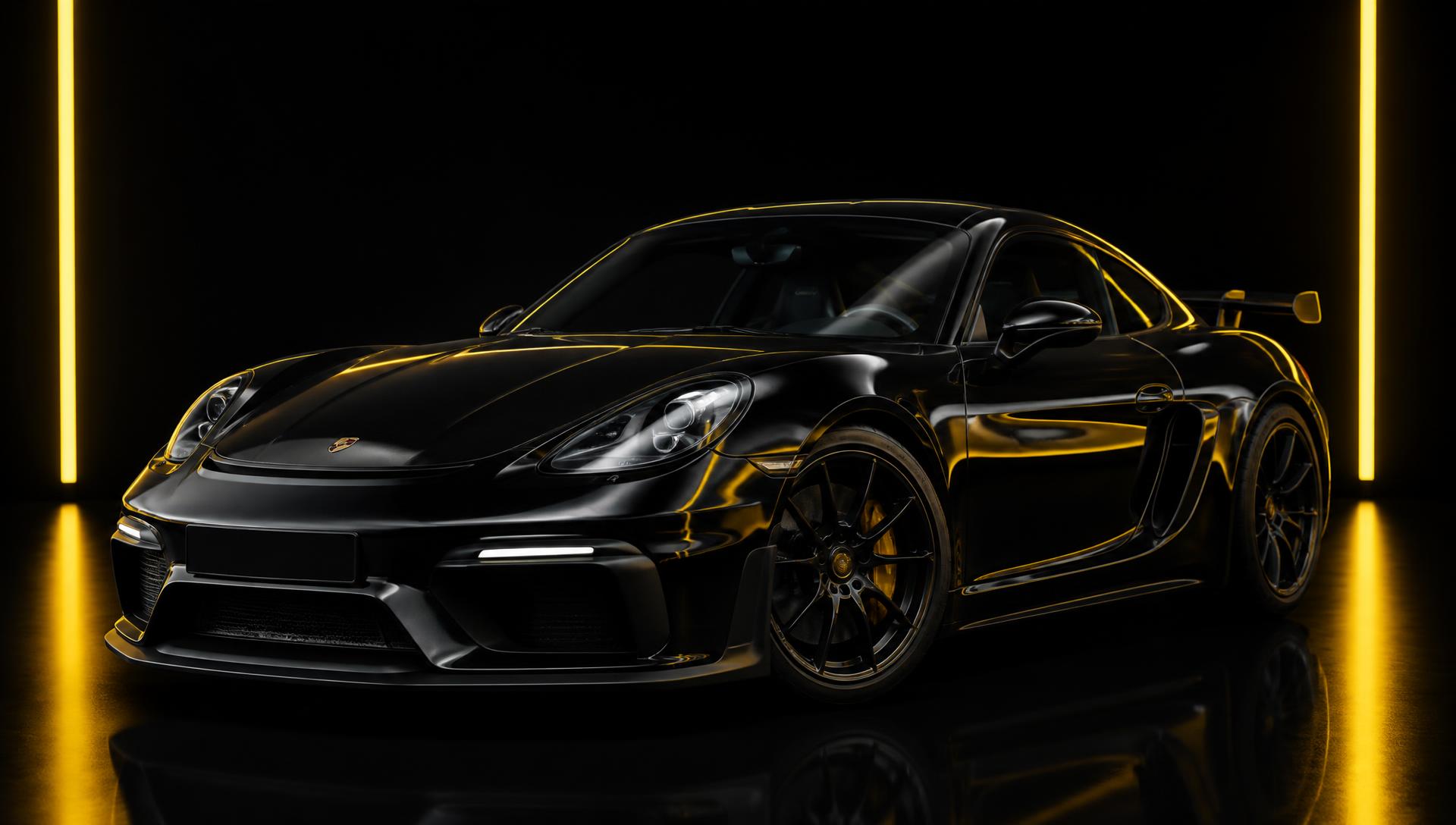 Voiture noire detailing premium Val d'Oise